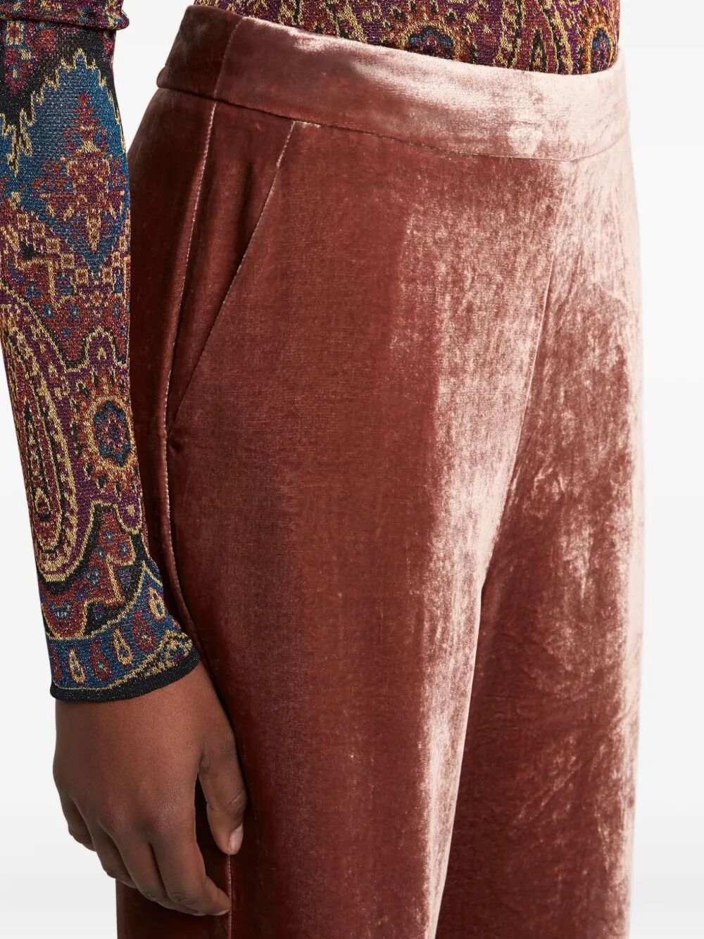 ETRO Luxurious Velvet Palazzo Trousers for Women