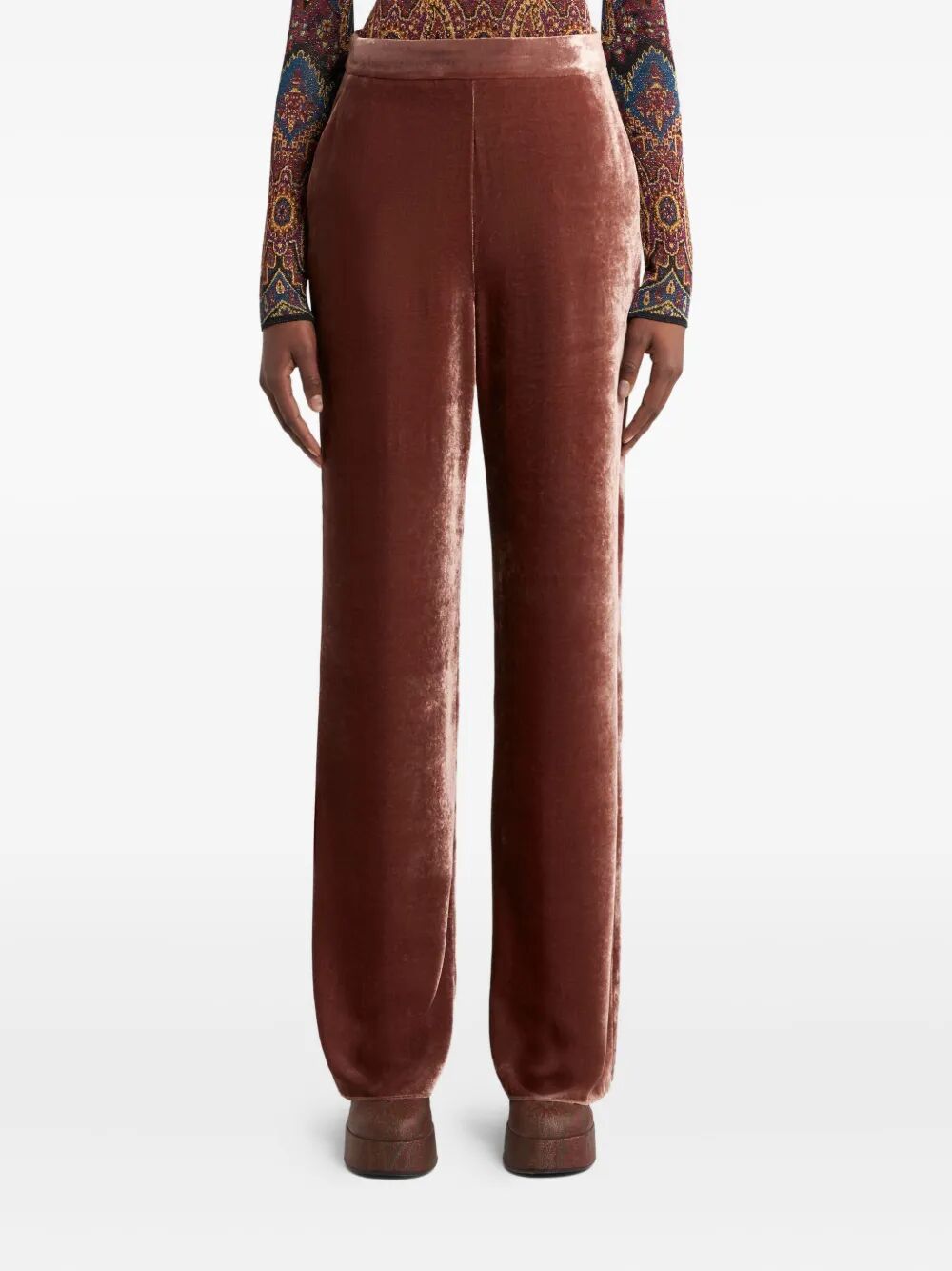 ETRO Luxurious Velvet Palazzo Trousers for Women