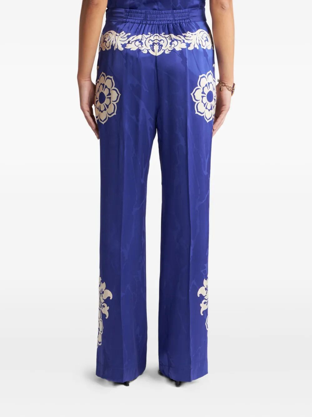 ETRO Floral Jacquard Palazzo Trousers - Women's SS25 Collection