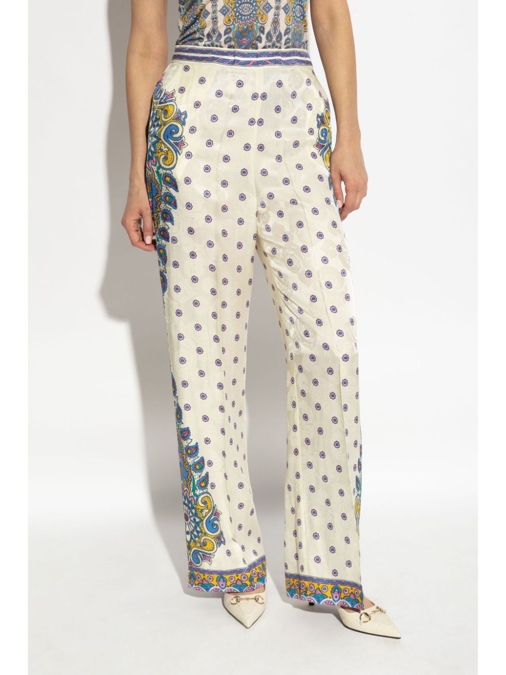 ETRO Women's Mini Natural Pants with Abstract Print