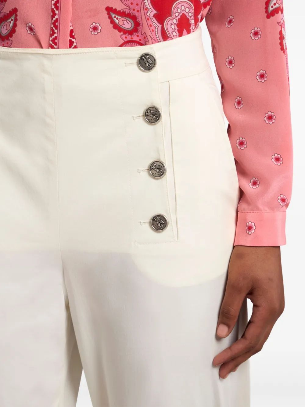 ETRO Natural Wide-Leg Pants for Women - Spring/Summer 2025