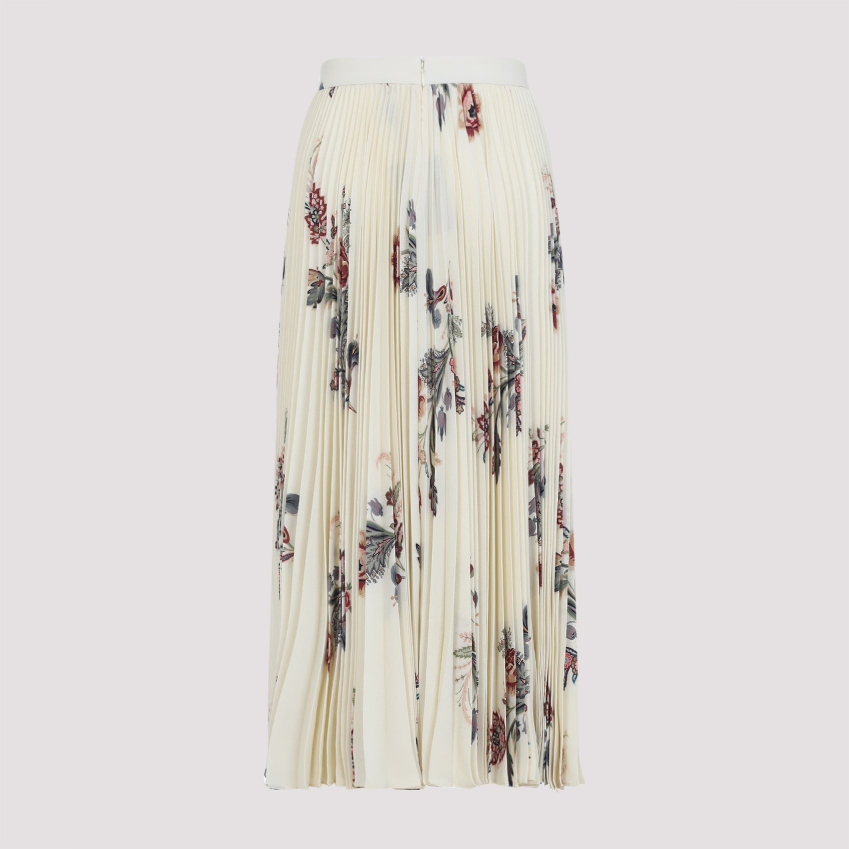 ETRO Pleated Floral Print Midi Skirt