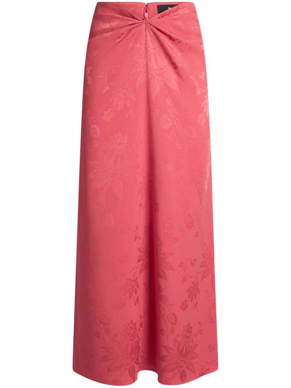 ETRO Long Coral Skirt with Leaf Print for Women
