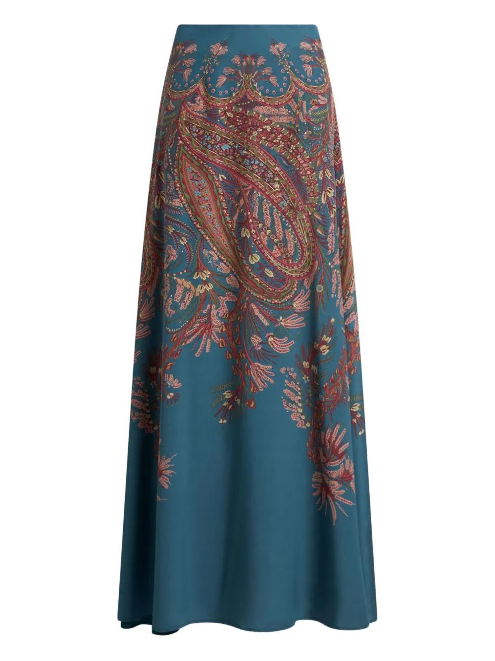 ETRO Paisley Print Long Skirt