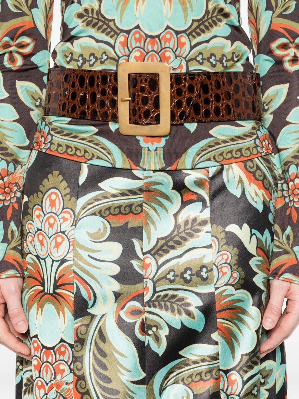 ETRO Floral Print Pleated Skirt - Fall/Winter 2025