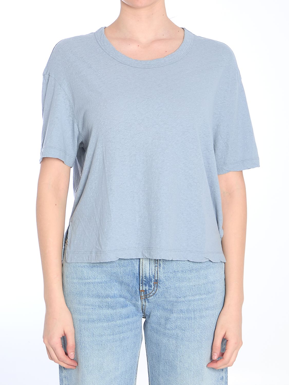 JAMES PERSE Cropped Mini Crew-Neck T-Shirt