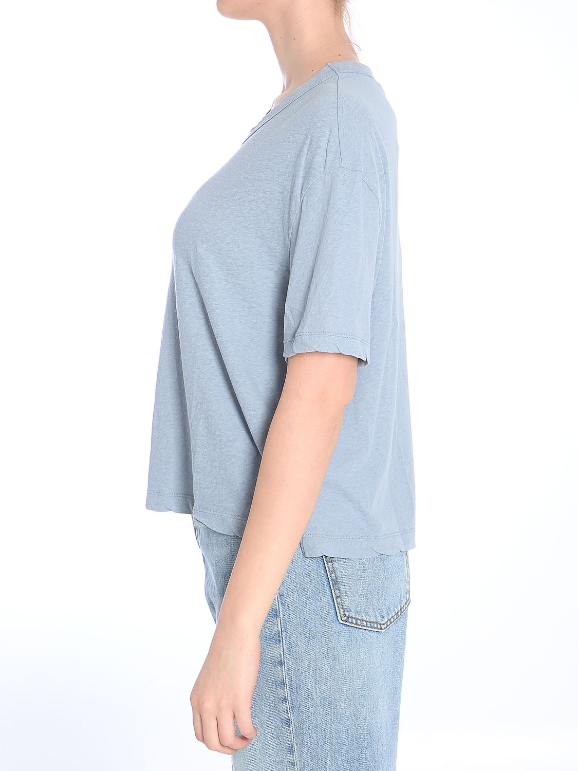 JAMES PERSE Cropped Mini Crew-Neck T-Shirt