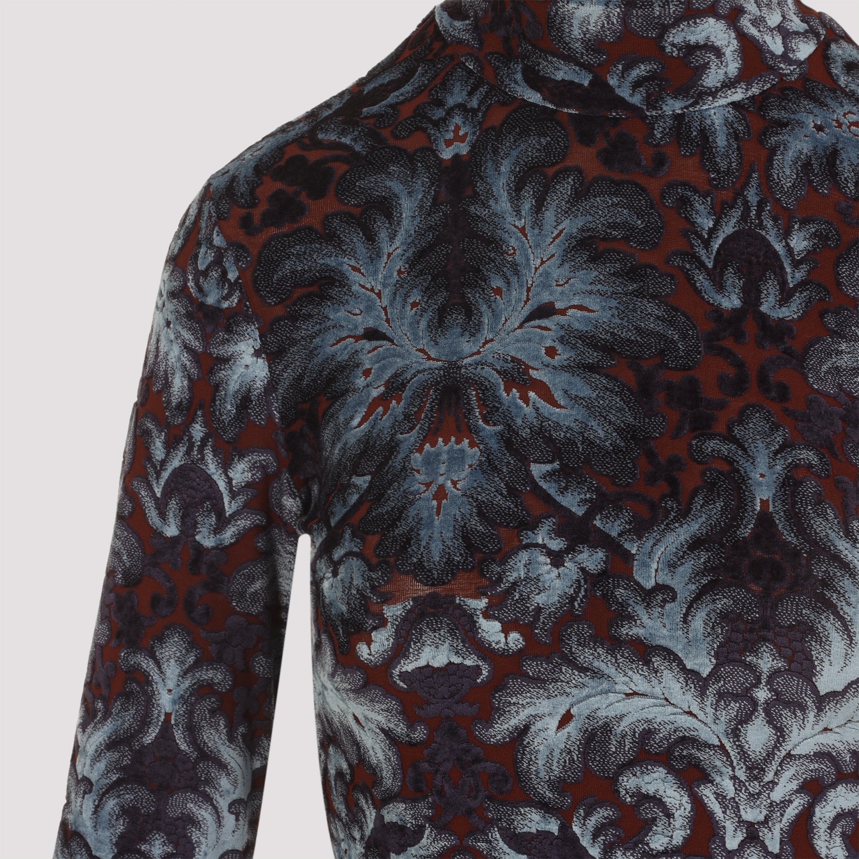 ETRO Chic Chenille Dress with Mock Turtleneck