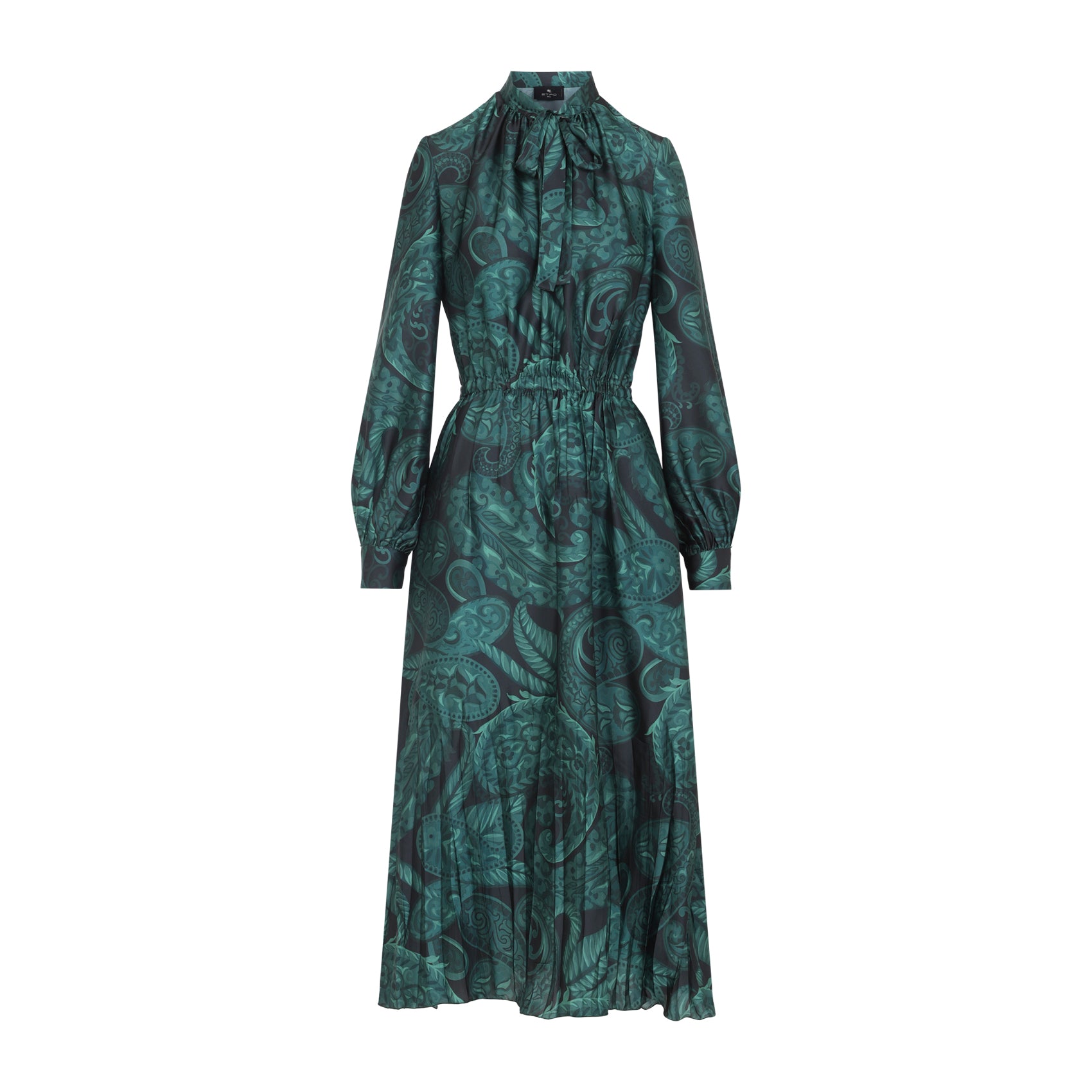 ETRO Midi Ruched Paisley Dress