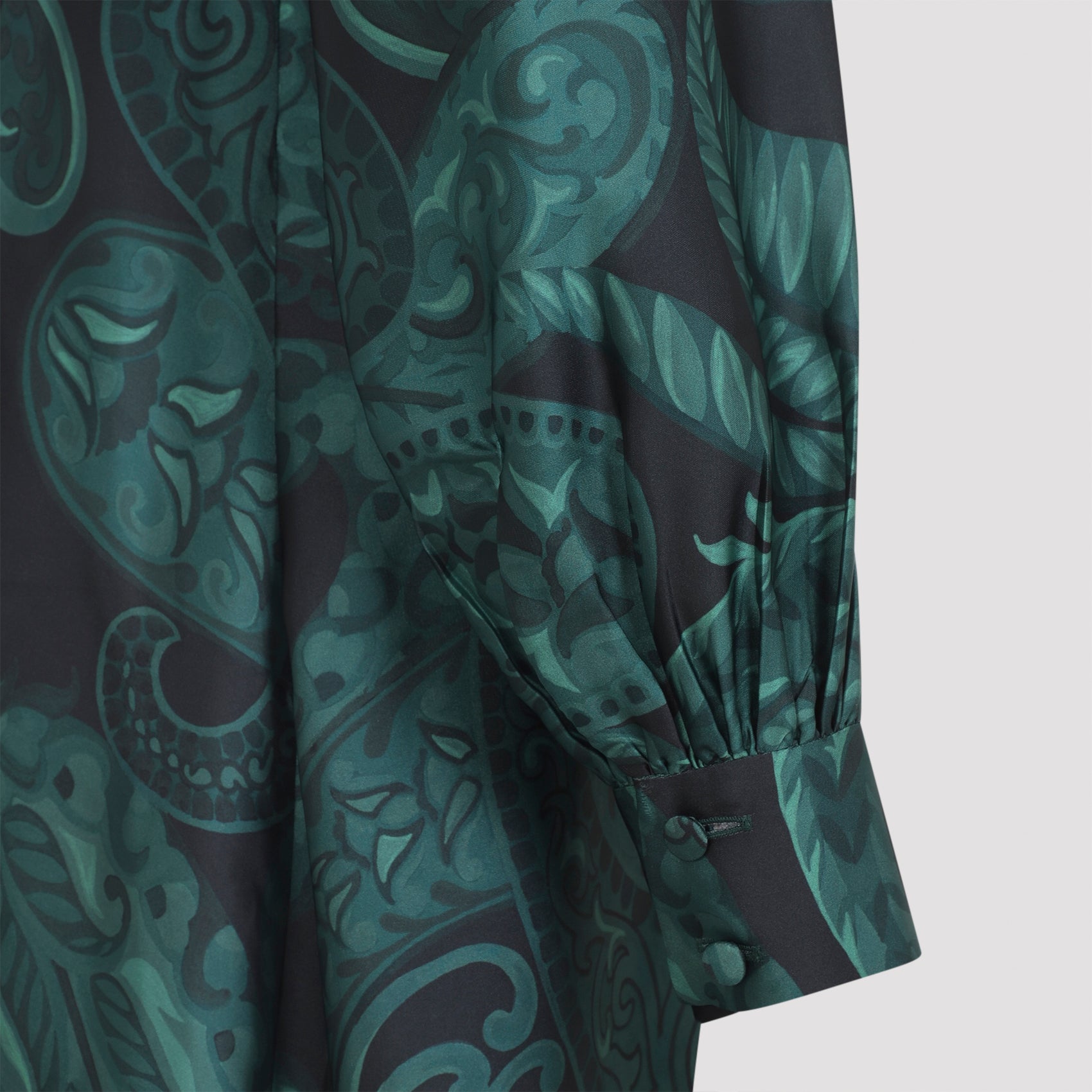 ETRO Midi Ruched Paisley Dress