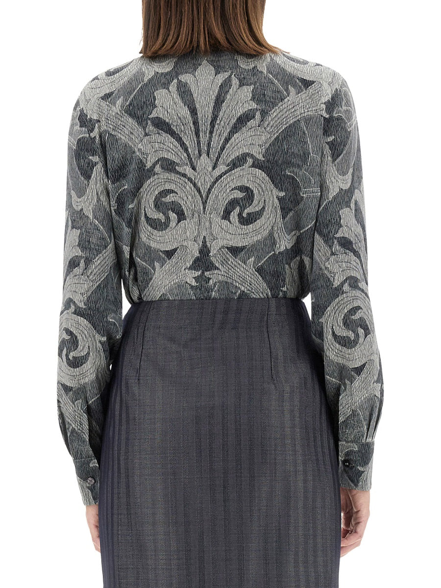 ETRO Silk Printed Shirt in Regular Fit - Size 40