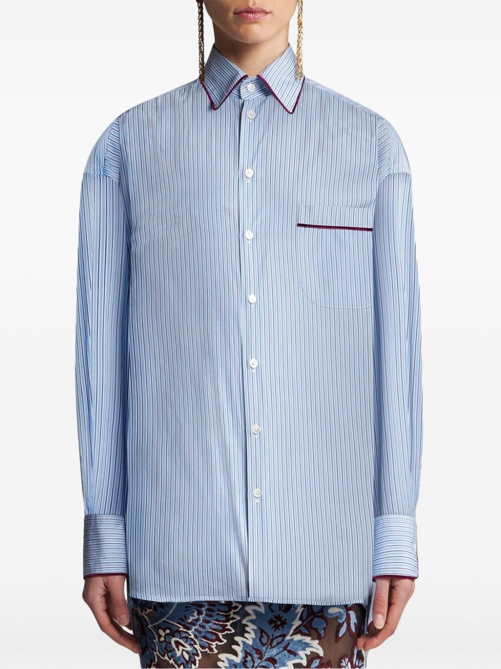 ETRO Vivid Striped Mini Shirt