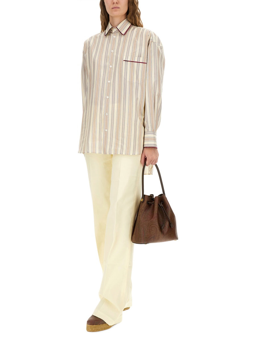 ETRO Striped Cotton Shirt - Size 40 IT