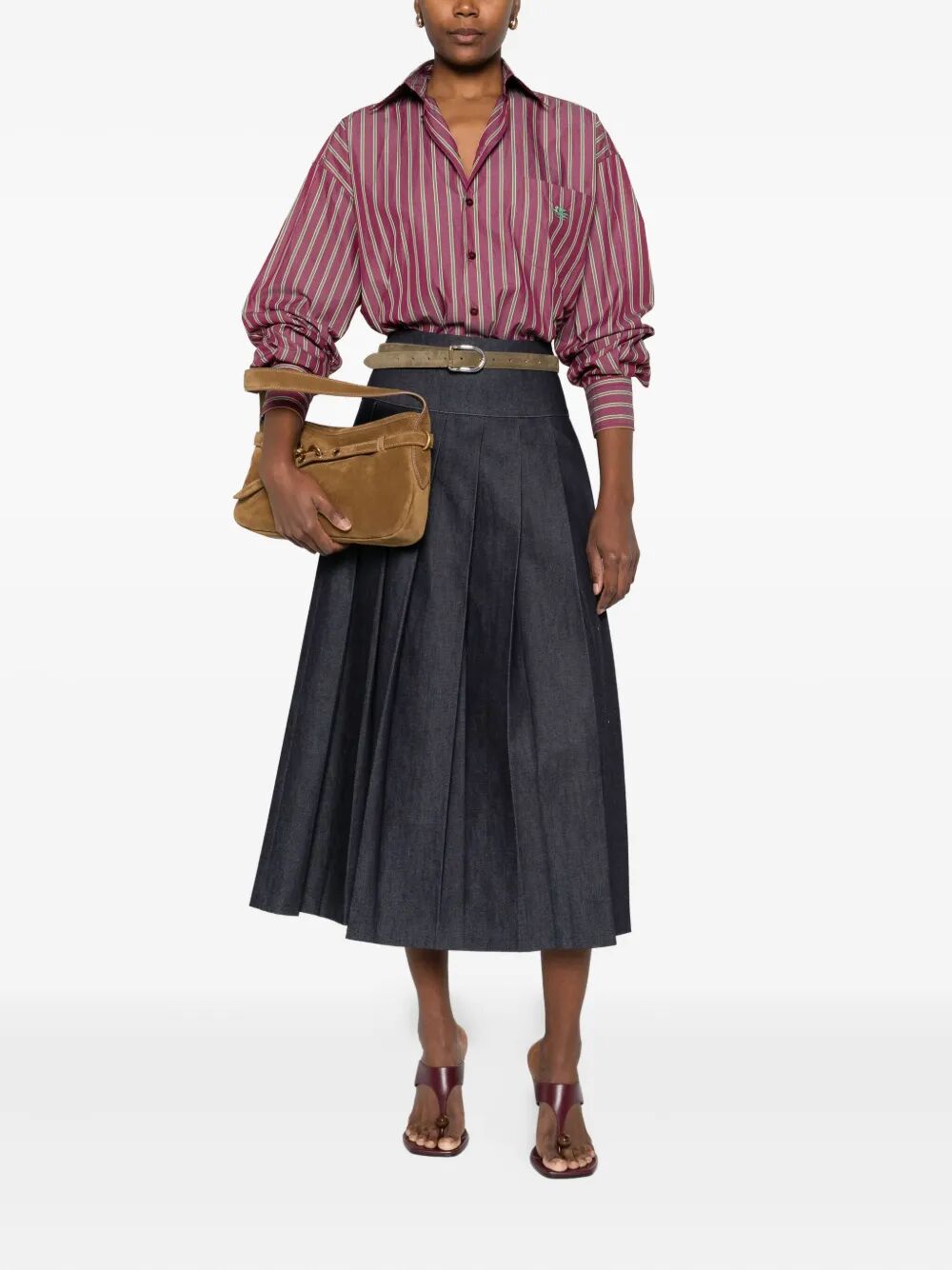 ETRO Loose Fit Striped Cotton Shirt