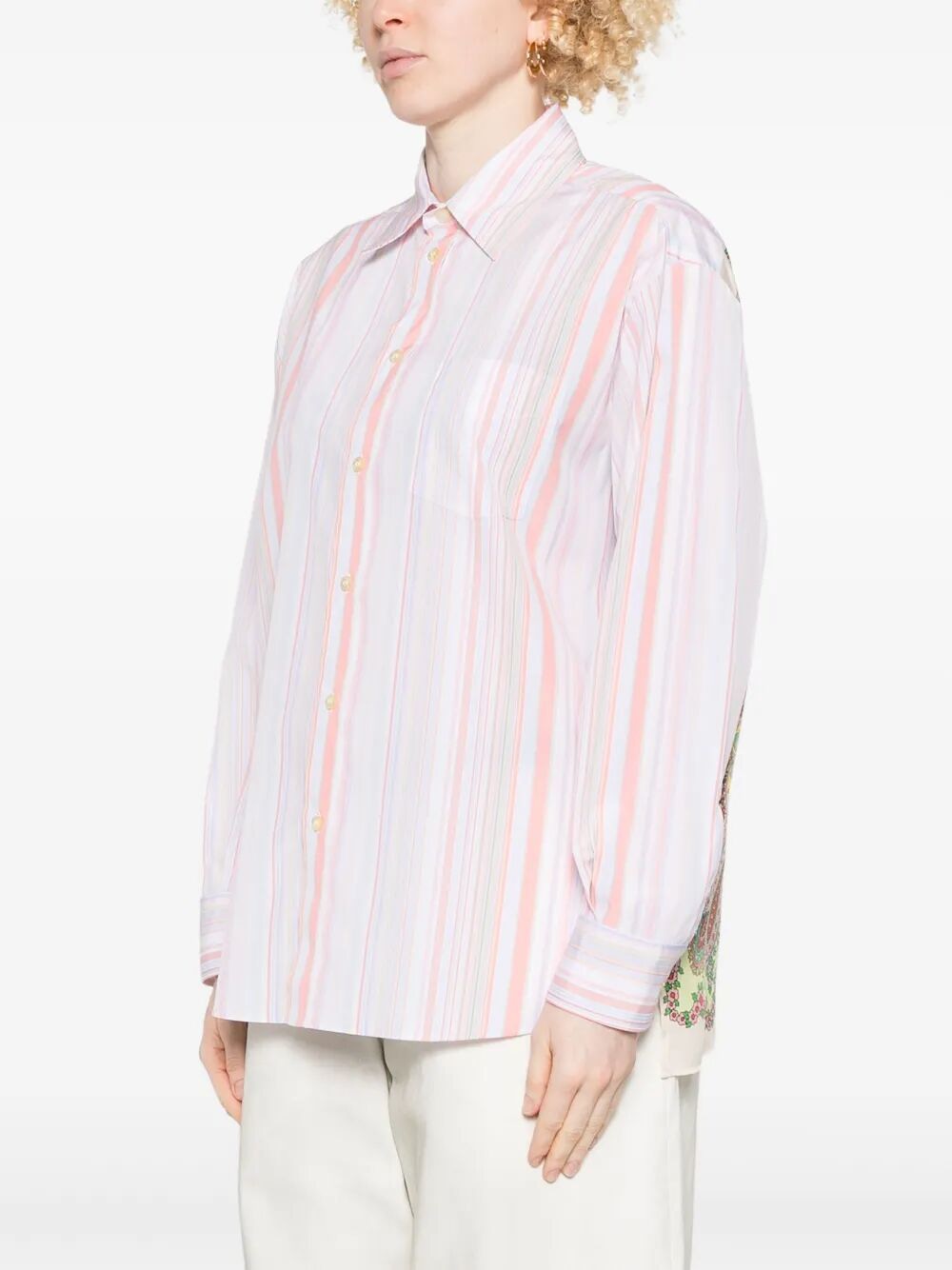 ETRO Striped Cotton and Silk Shirt for Women
