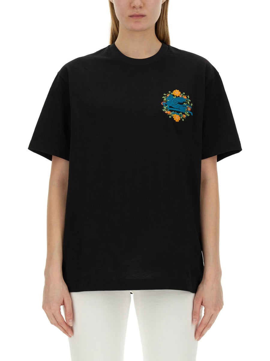 ETRO Embroidered Pegasus T-Shirt - Regular Fit, Size S