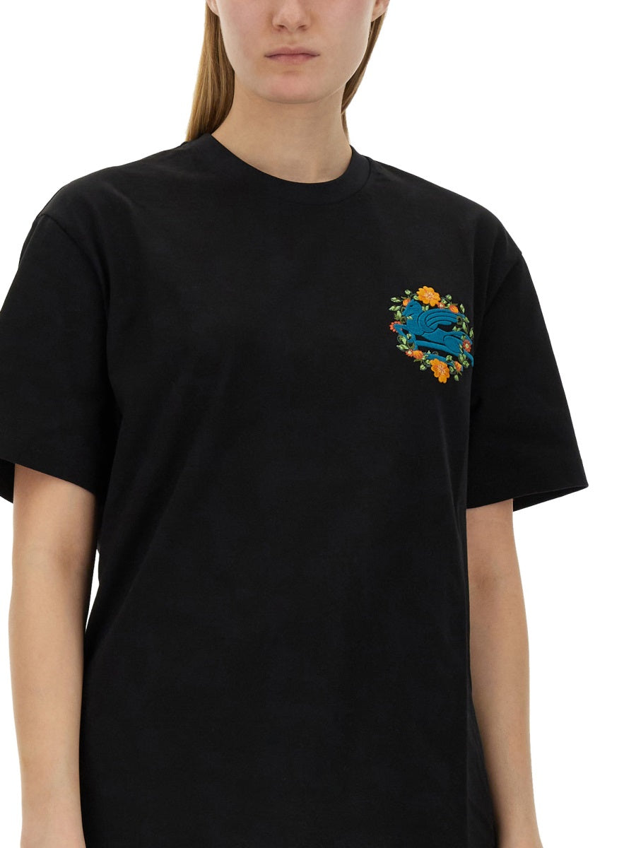 ETRO Embroidered Pegasus T-Shirt - Regular Fit, Size S