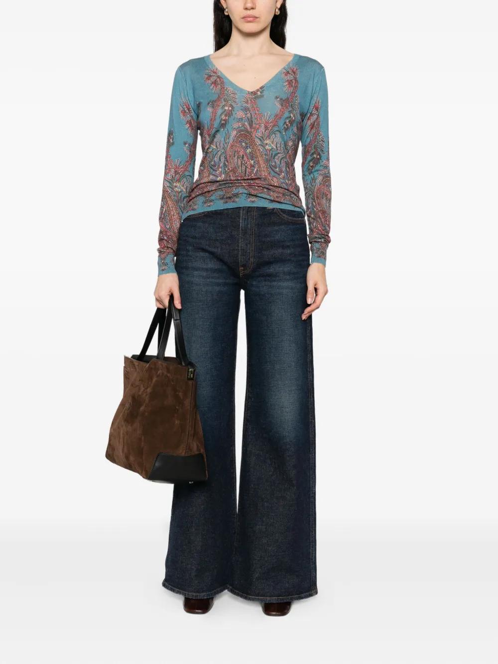 ETRO Paisley Patterned V-Neck Blouse