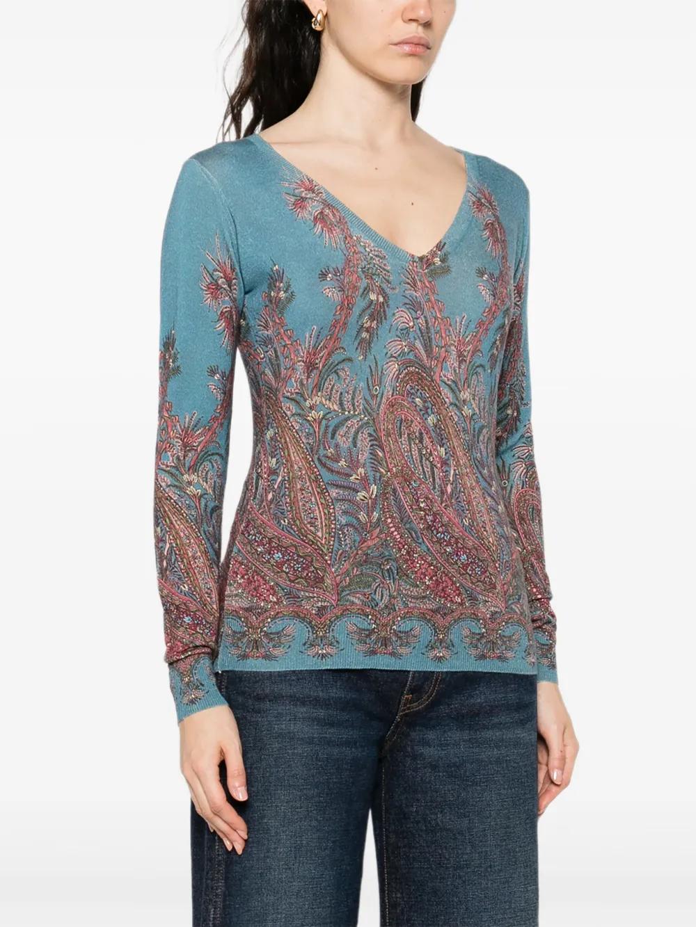 ETRO Paisley Patterned V-Neck Blouse