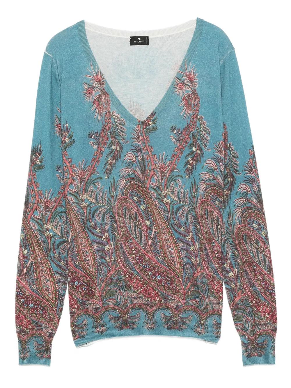 ETRO Paisley Patterned V-Neck Blouse