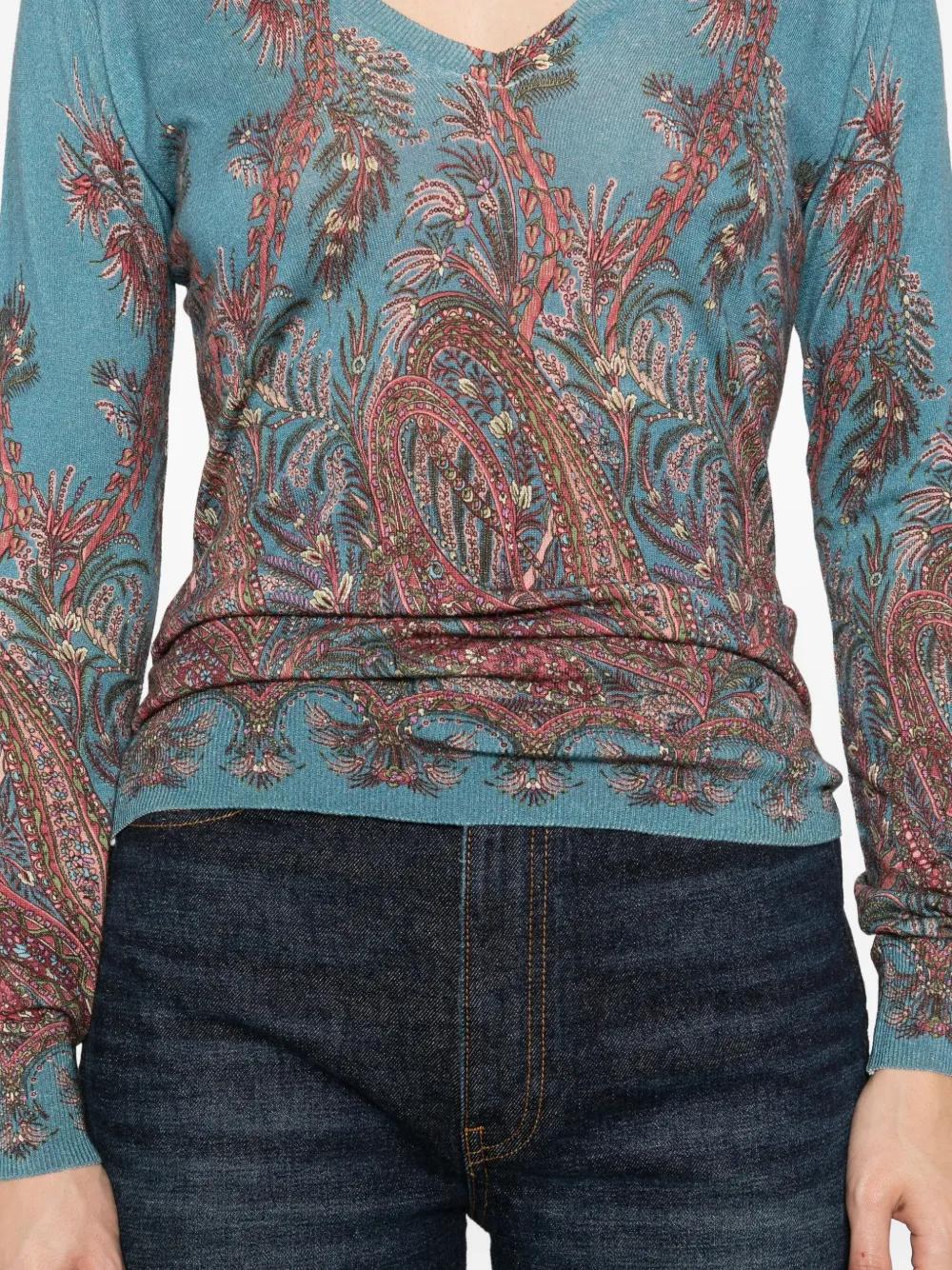 ETRO Paisley Patterned V-Neck Blouse
