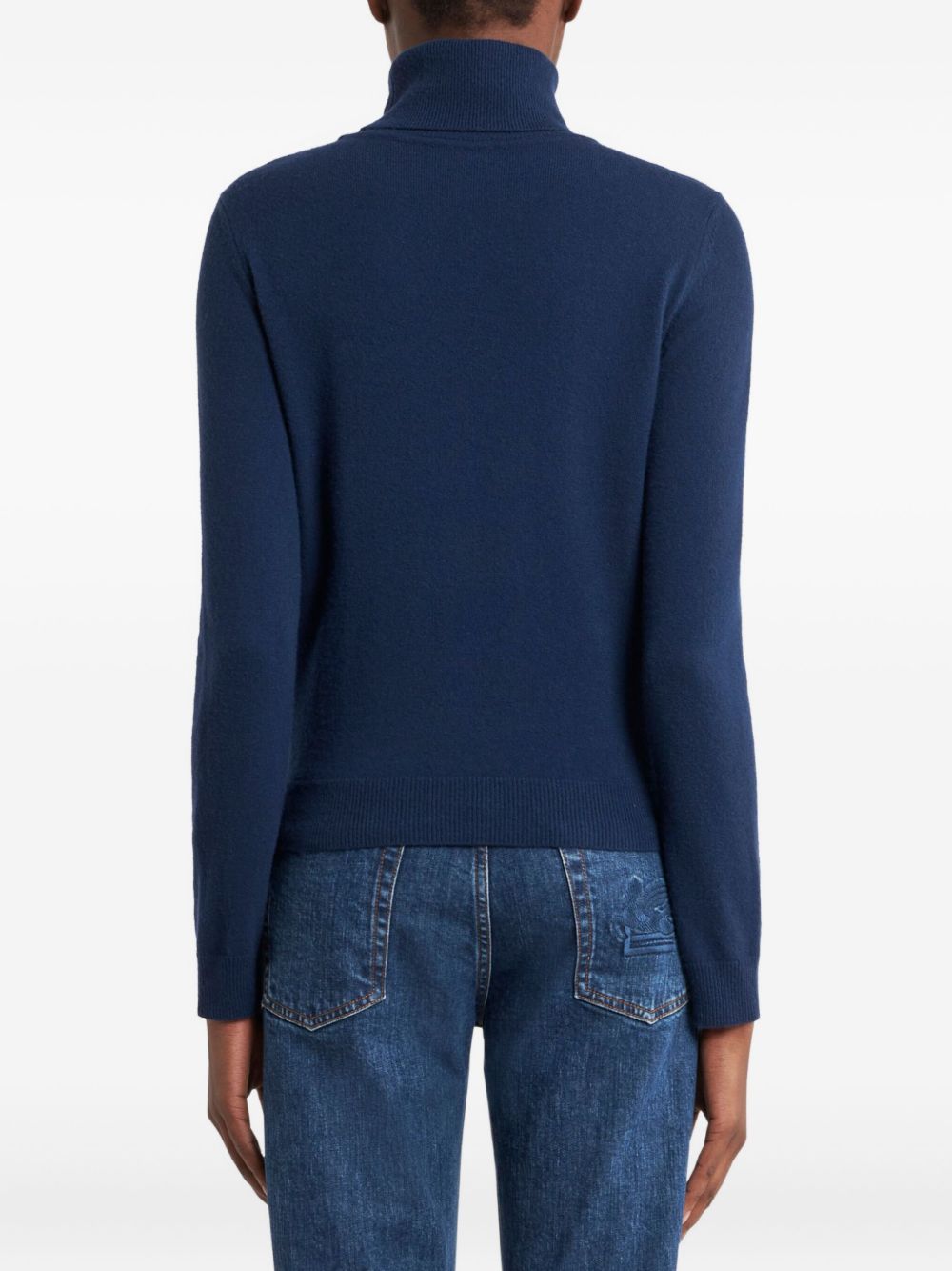 ETRO Long Neck Multi Flower Print Sweater