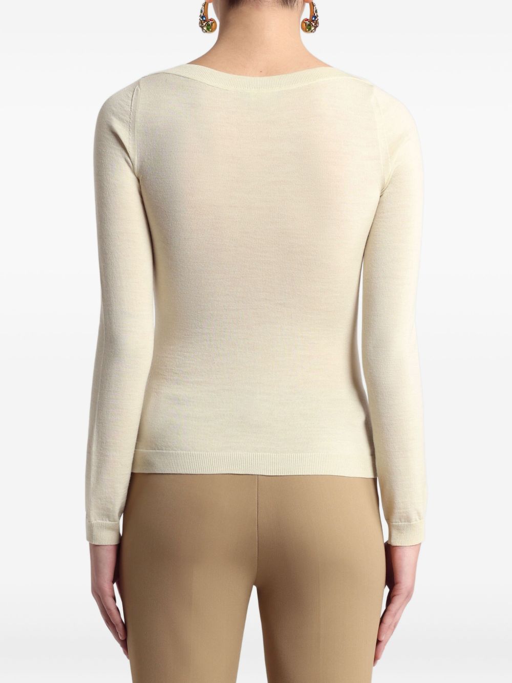 ETRO Natural Sweater with Floral Design for Women