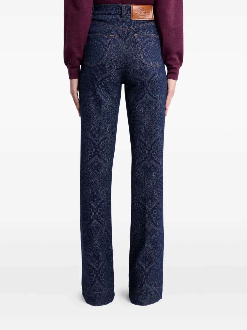 ETRO Flared Jeans with Abstract Jacquard Pattern
