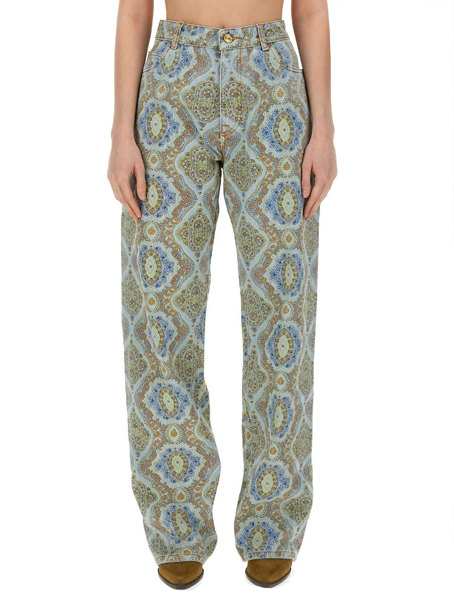 ETRO Paisley Print Regular Fit Jeans - Size 27