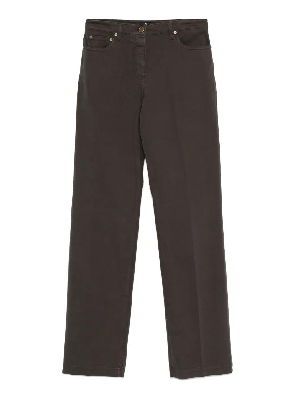 ETRO Straight Button-Fly Trousers