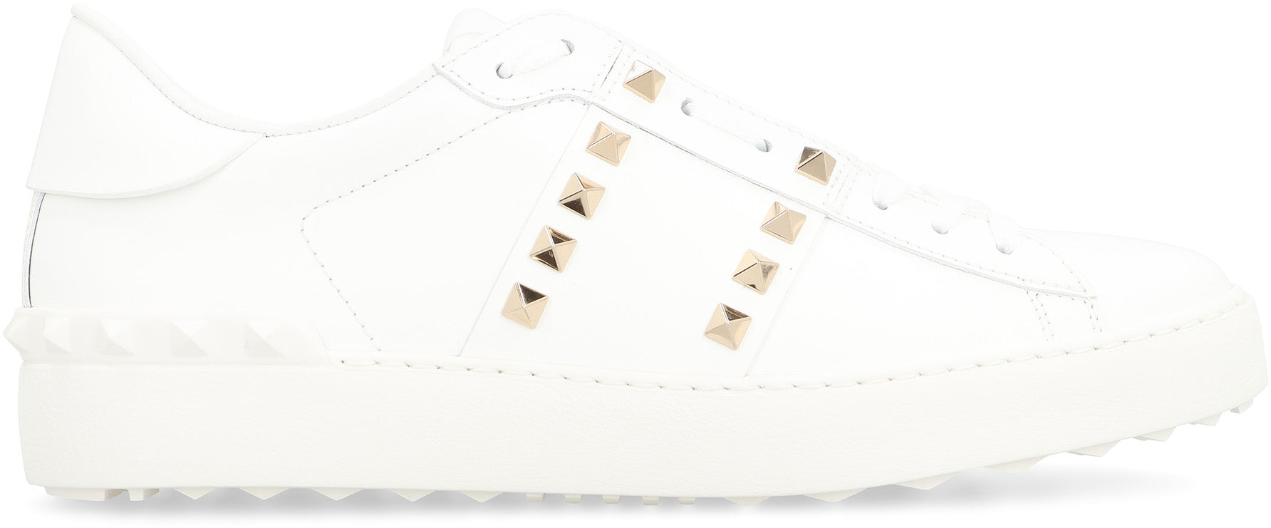 VALENTINO GARAVANI Rockstud Untitled Leather Sneakers for Women