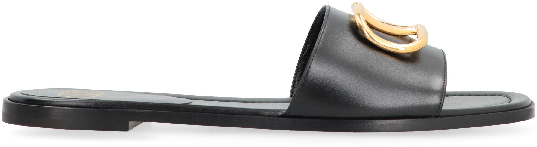 VALENTINO Signature Leather Slide Sandals for Women