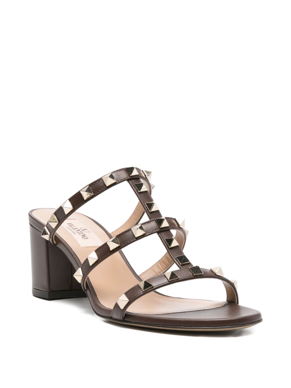 VALENTINO GARAVANI Multi-Strap Slip-On Leather Sandals for Women
