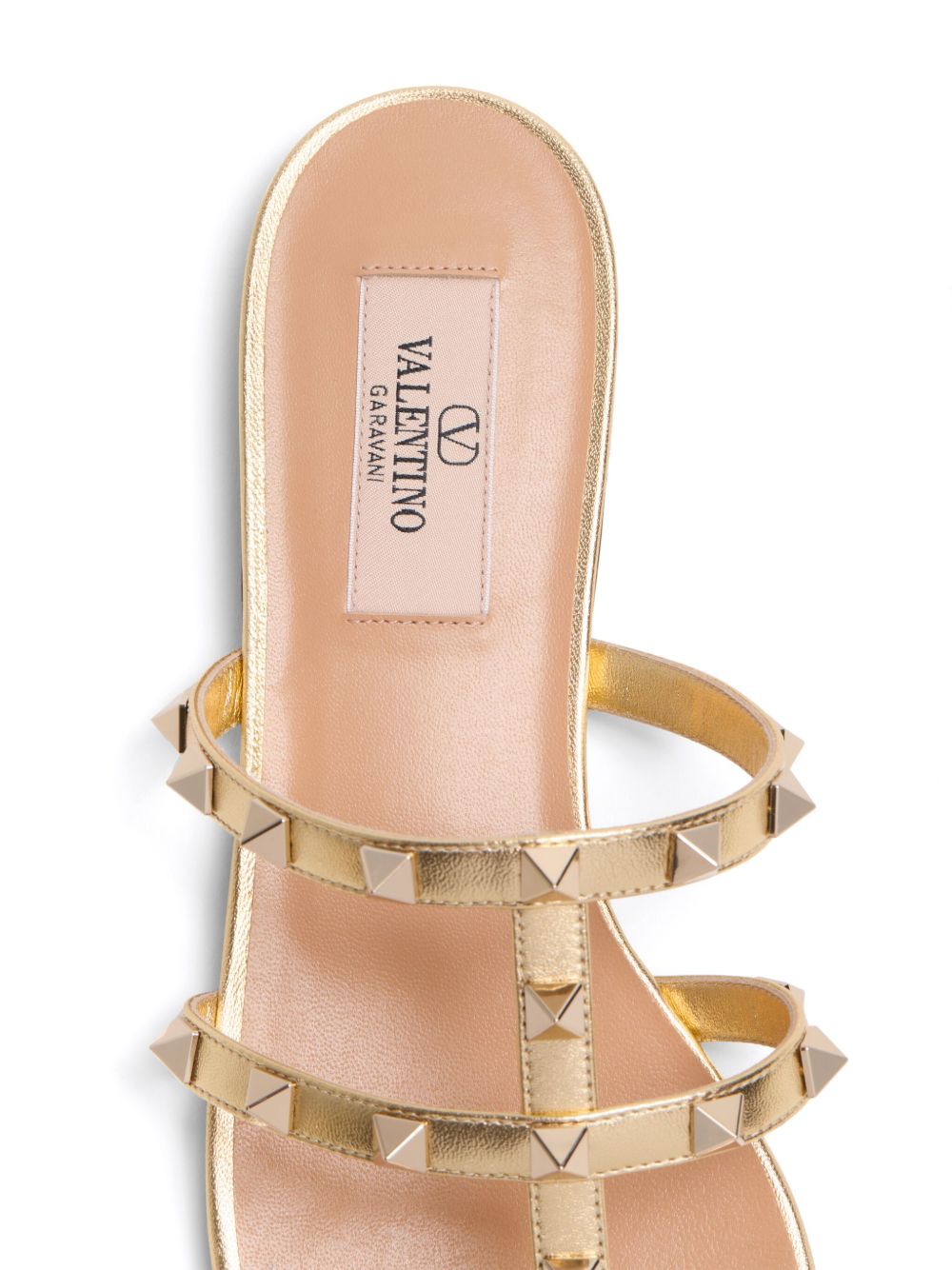 VALENTINO GARAVANI Rockstud Leather Flat Sandals for Women