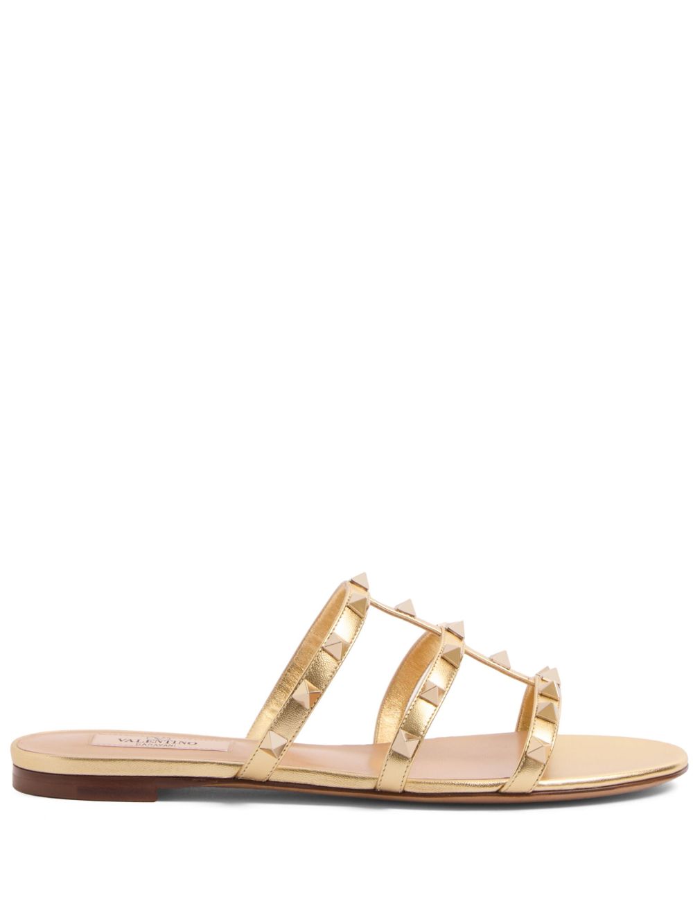 VALENTINO GARAVANI Rockstud Leather Flat Sandals for Women