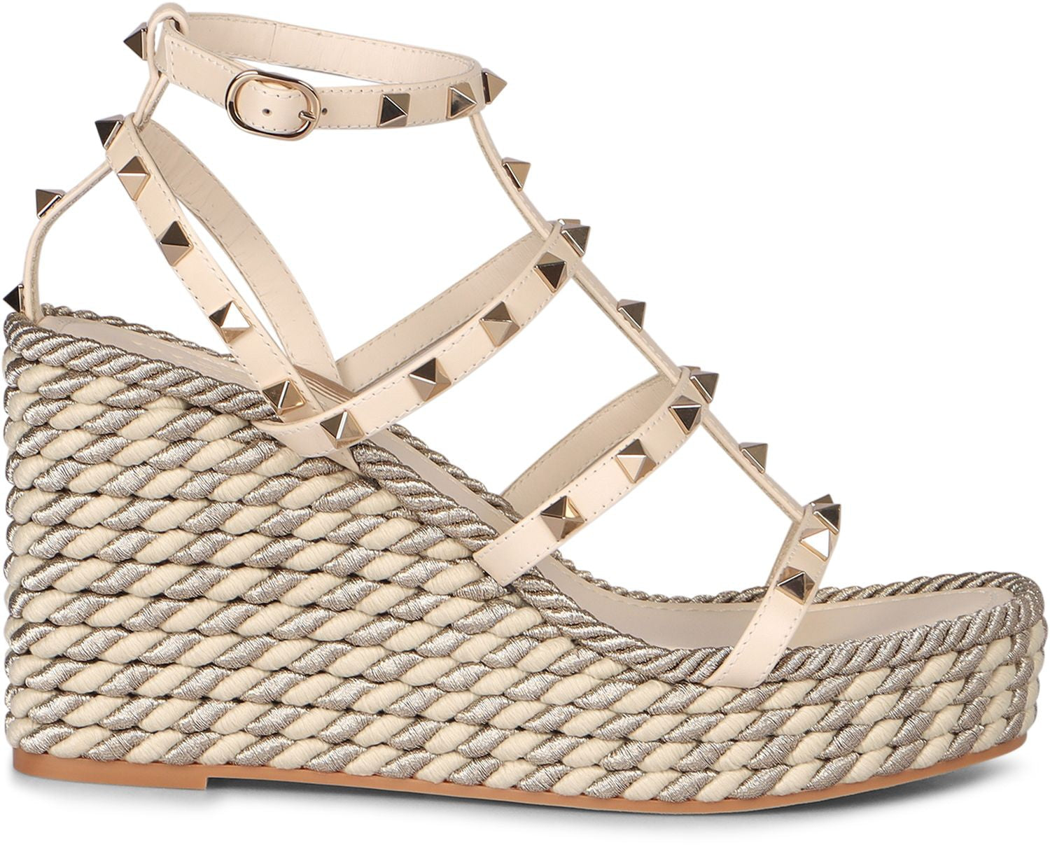 VALENTINO GARAVANI Rockstud Leather Wedges