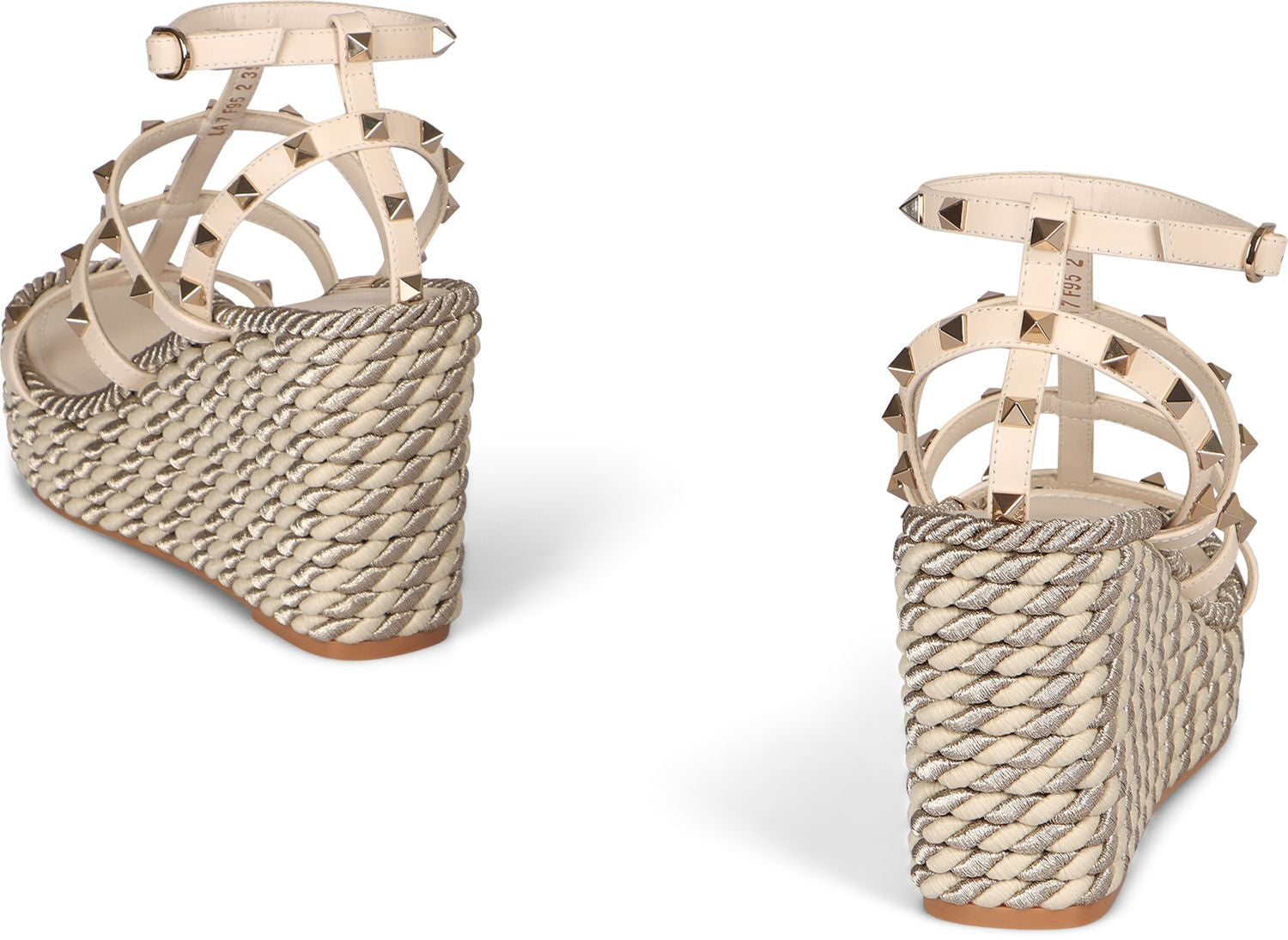 VALENTINO GARAVANI Rockstud Leather Wedges