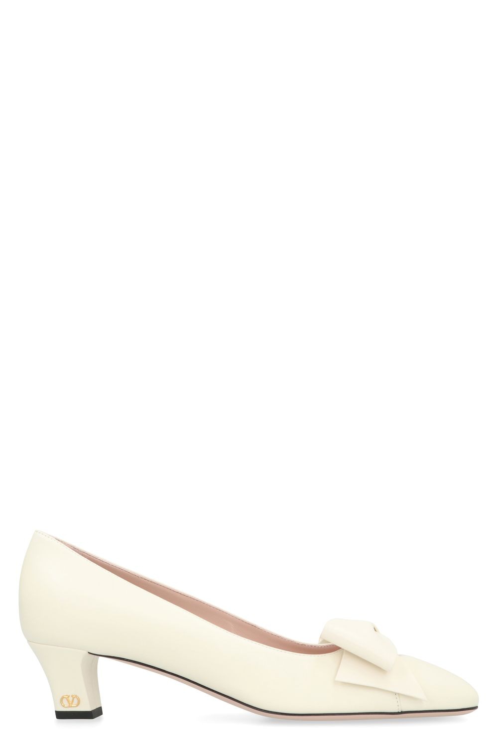 VALENTINO Elegant Decorative Bow Leather Pumps