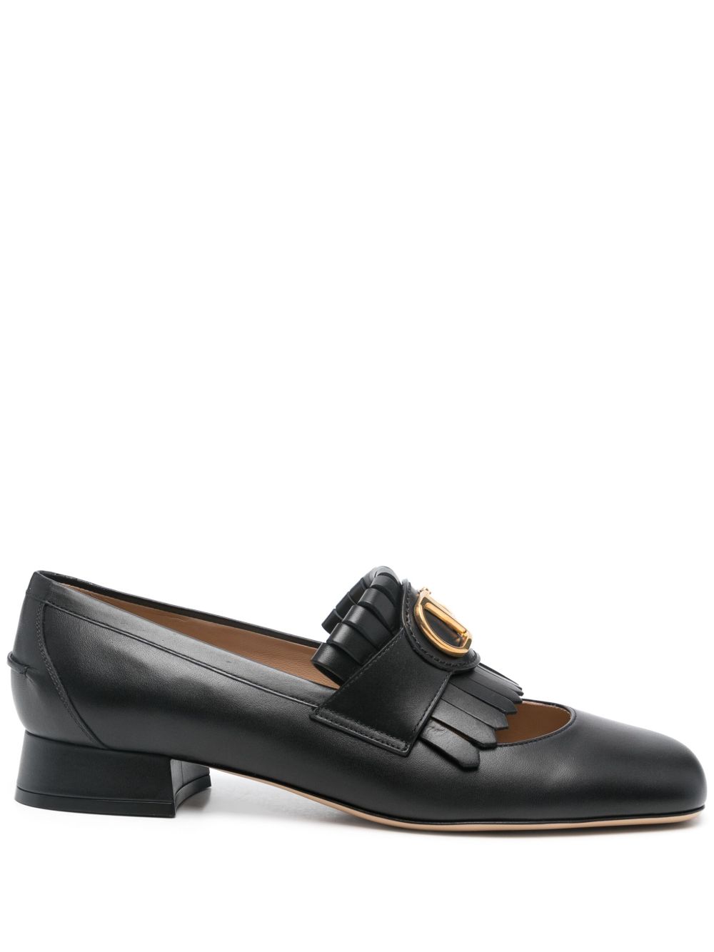 VALENTINO GARAVANI Signature Vlogo Leather Loafers for Women