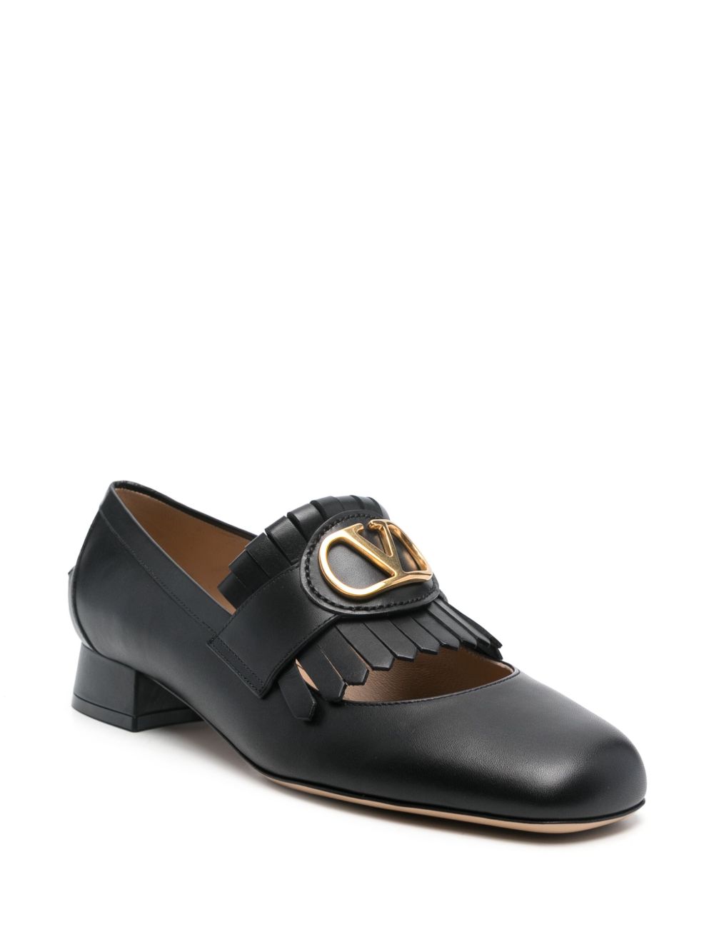 VALENTINO GARAVANI Signature Vlogo Leather Loafers for Women