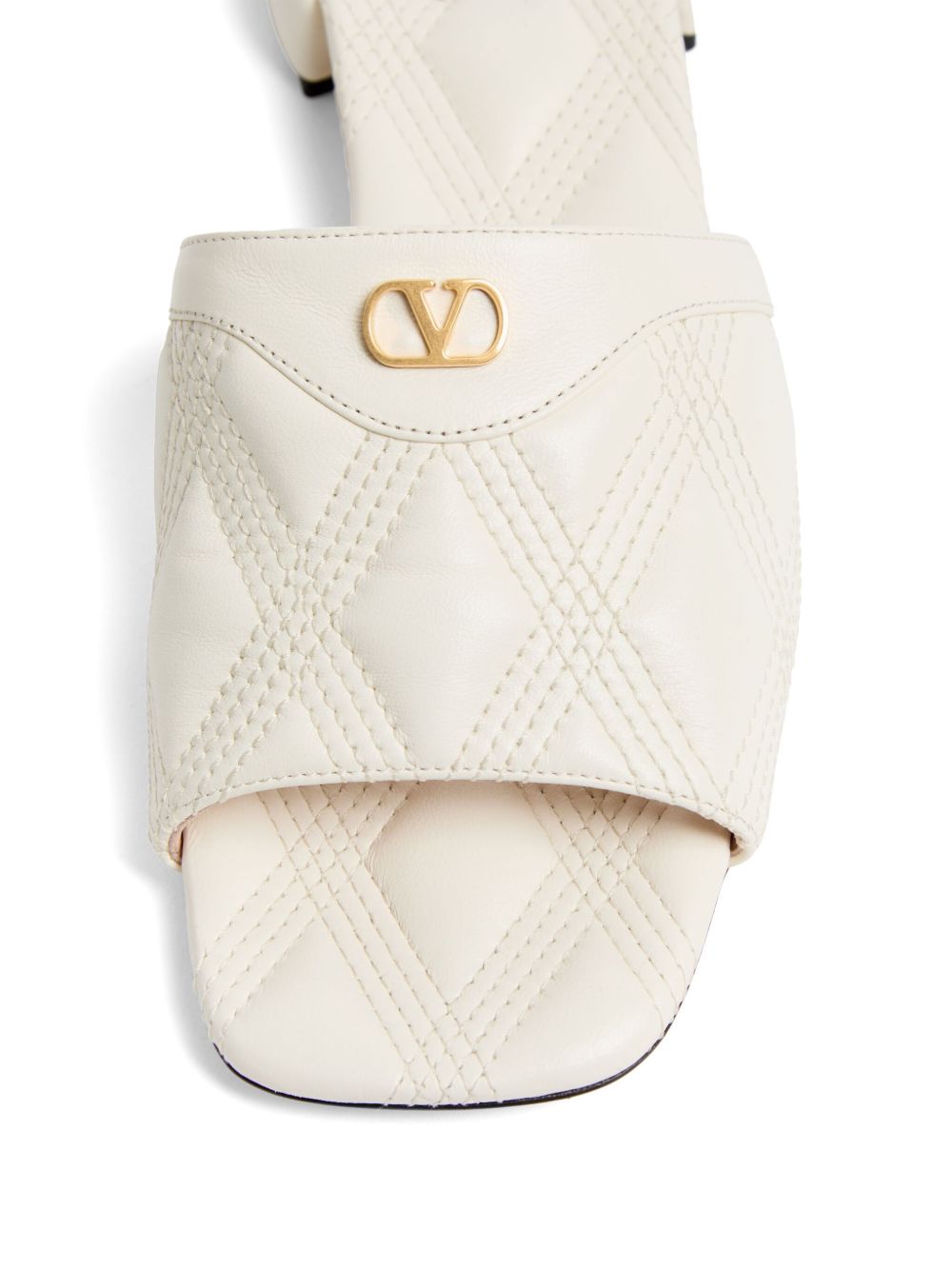 VALENTINO GARAVANI Open Toe Backless Sandals with VLogo Signature