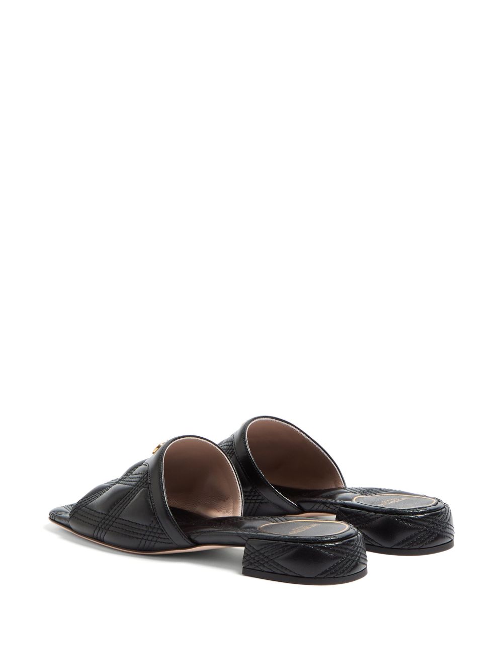 VALENTINO GARAVANI Quilted Leather Slip-On Sandals