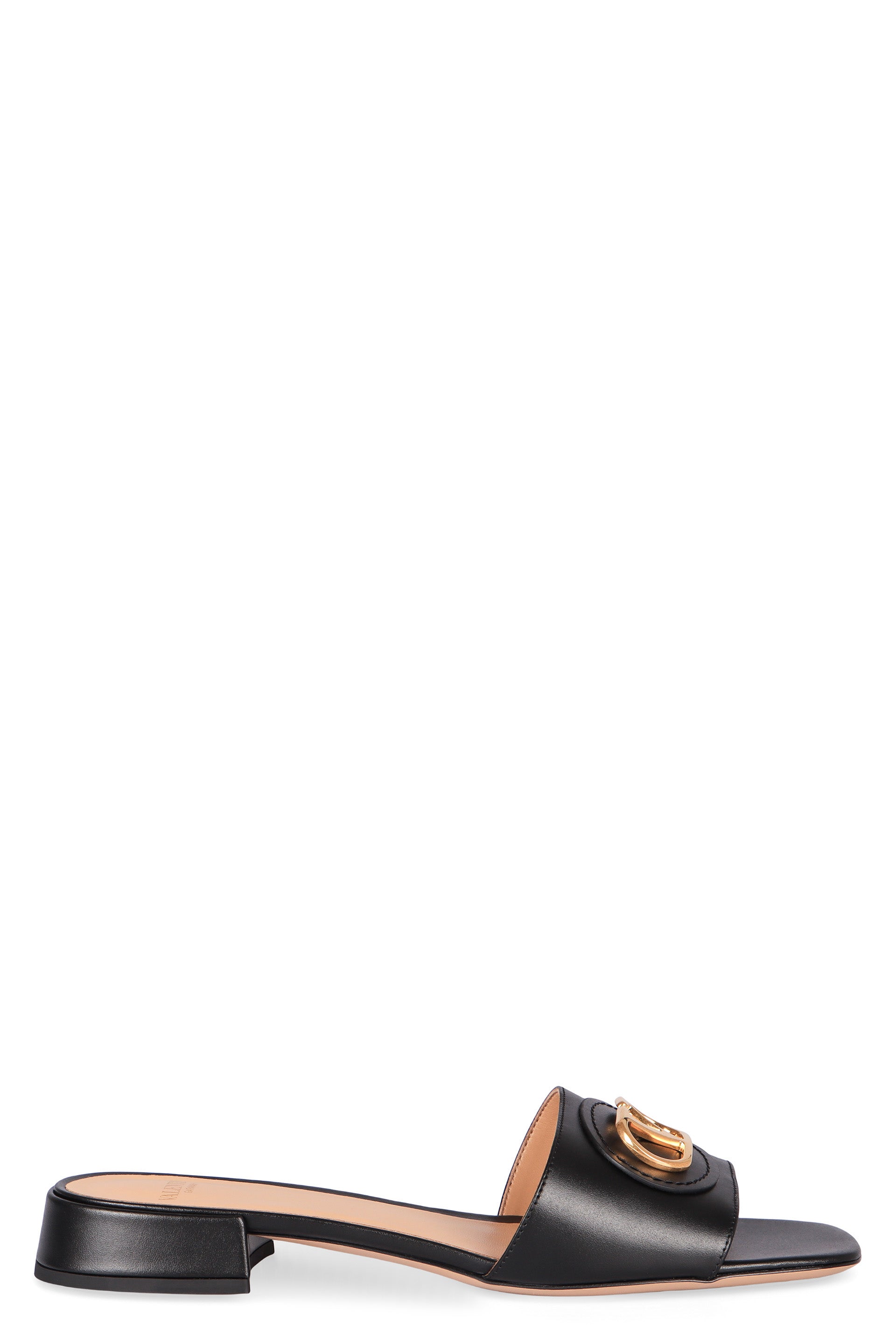 VALENTINO GARAVANI Vlogo Leather Sandals - Square Toe