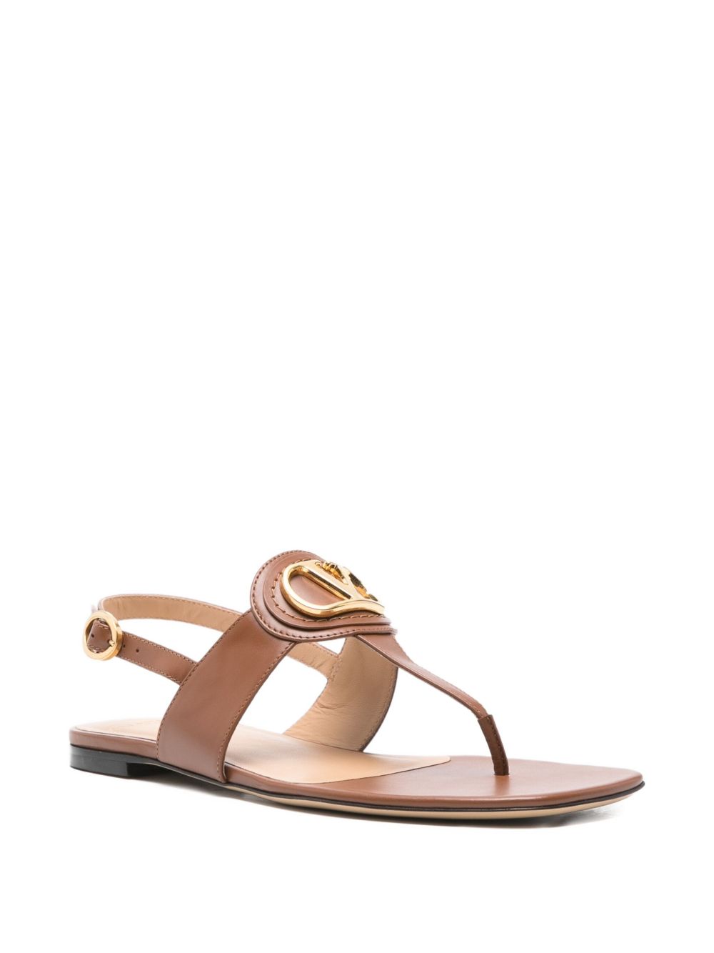 VALENTINO GARAVANI Signature Leather Thong Sandals with Slingback Strap