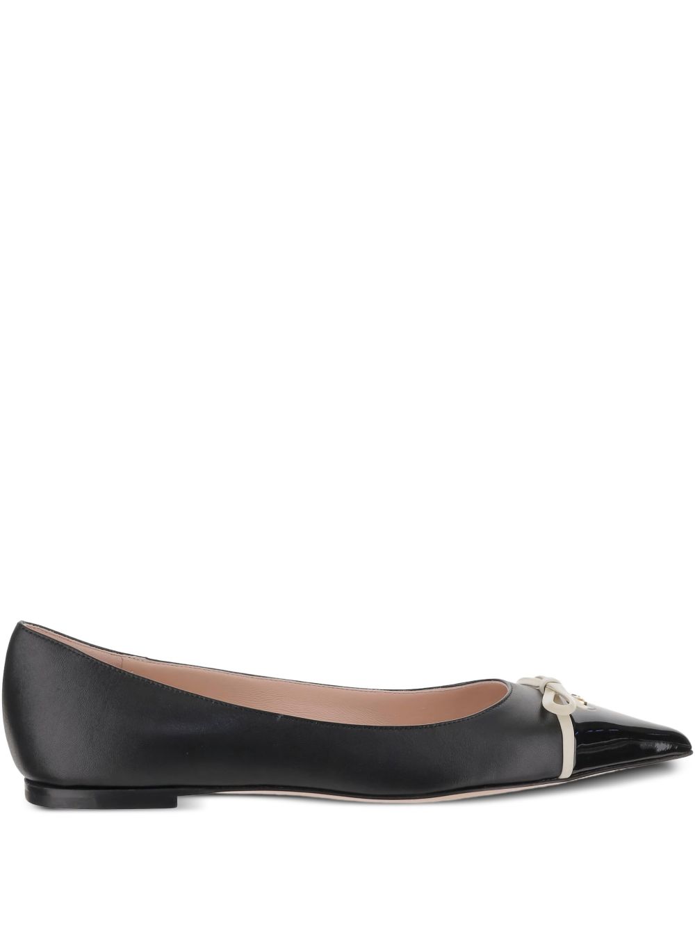 VALENTINO GARAVANI Pointed Toe Ballet Flats with Vlogo Signature