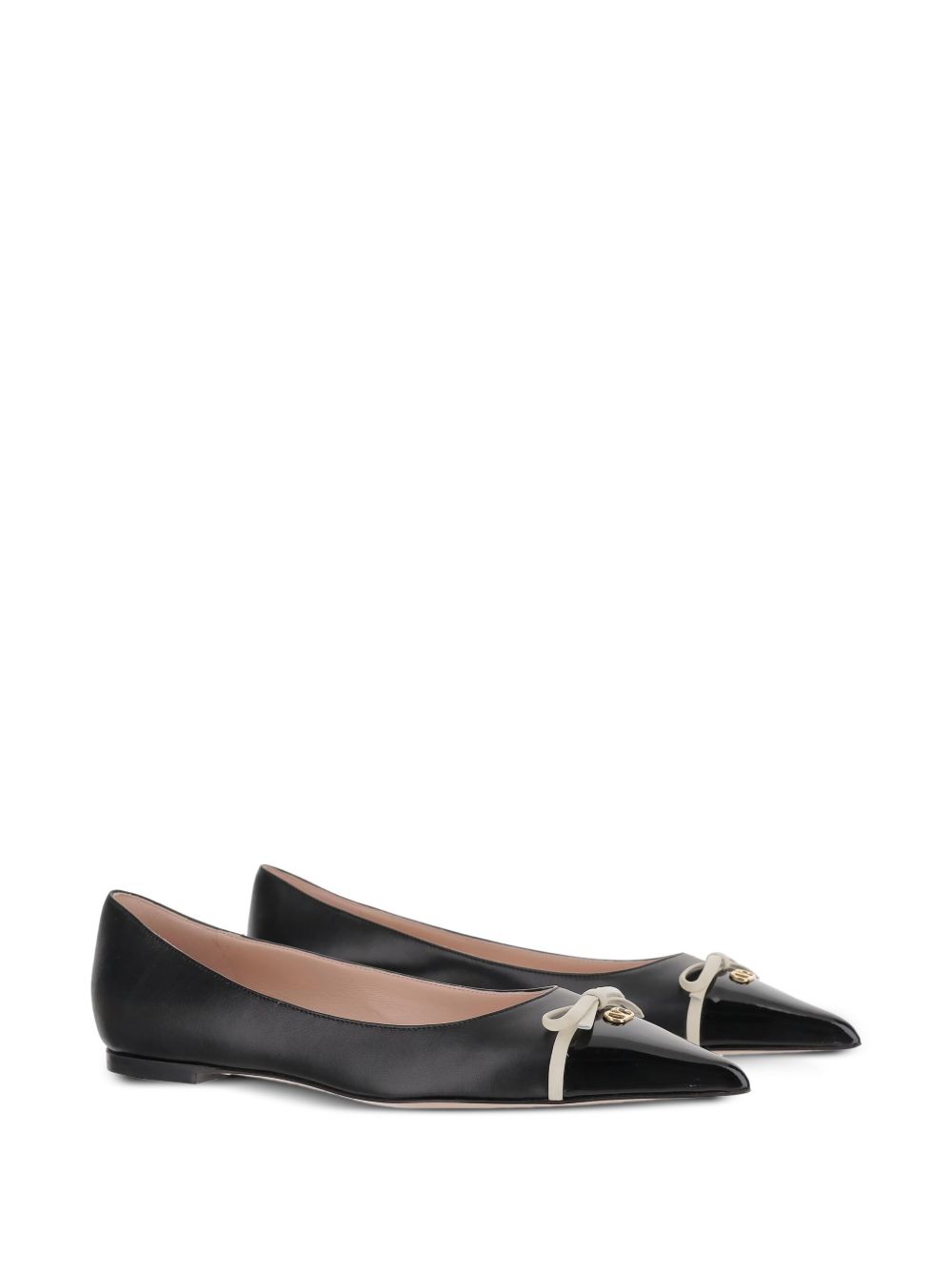 VALENTINO GARAVANI Pointed Toe Ballet Flats with Vlogo Signature