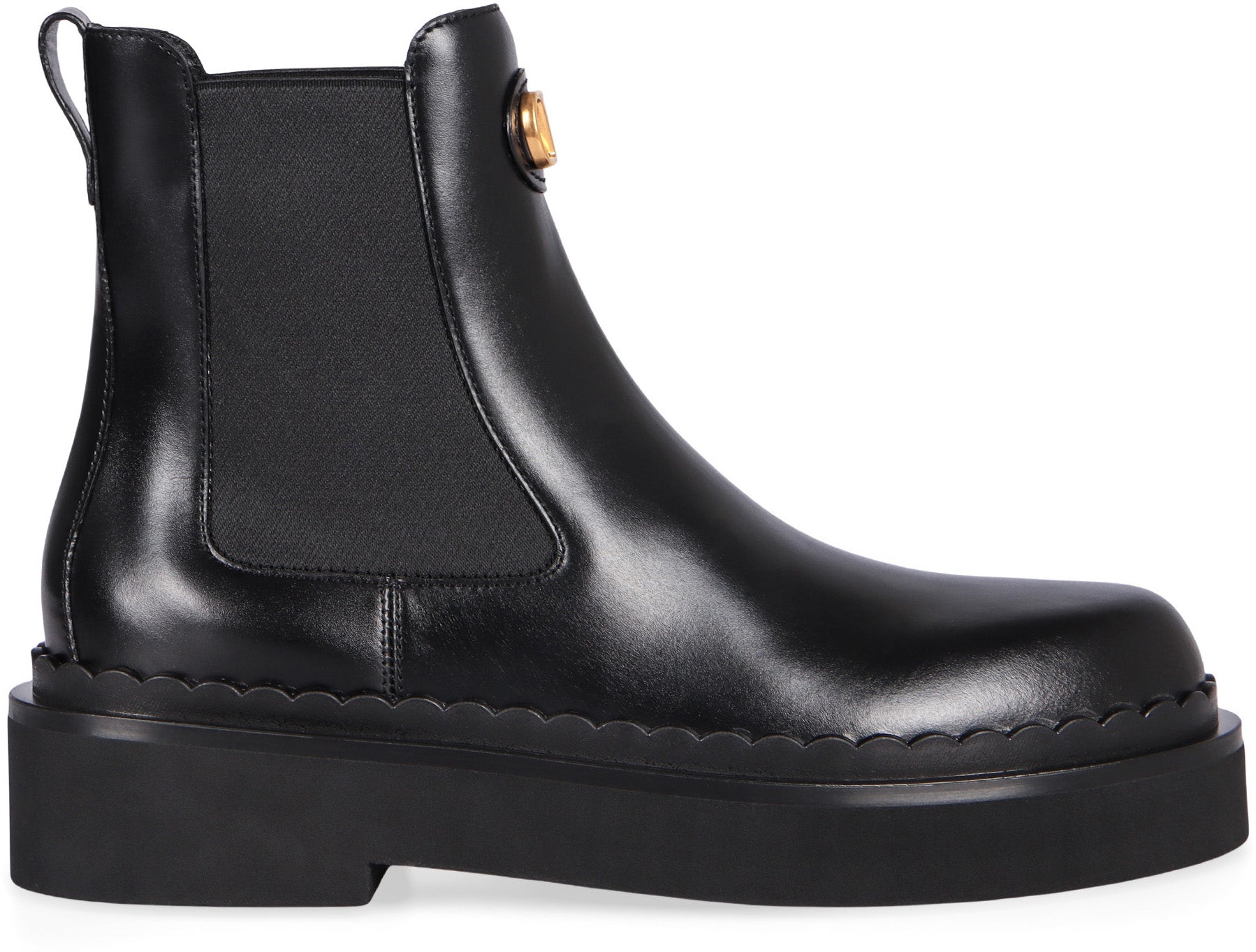 VALENTINO GARAVANI Elegant Chelsea Boots with Elastic Inserts