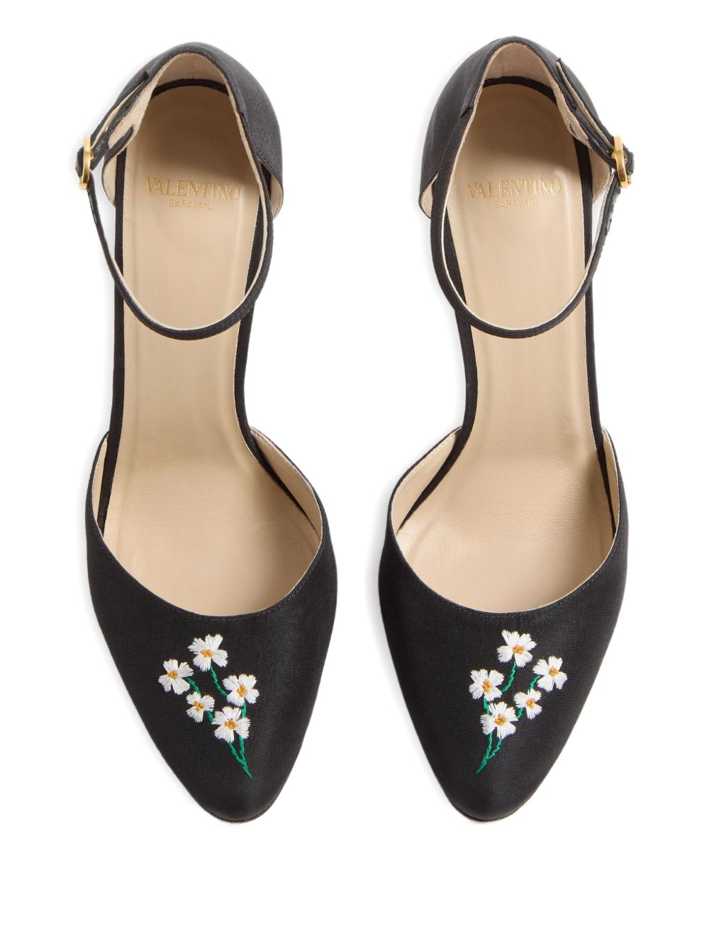 VALENTINO GARAVANI Elegant High-Heeled Pumps with Floral Embroidery