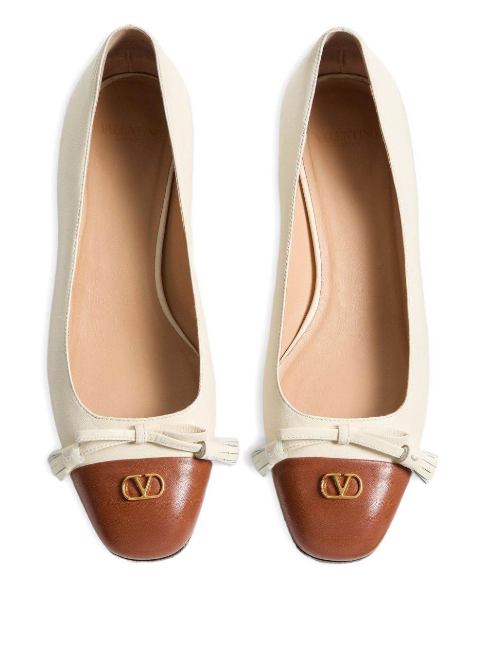 VALENTINO GARAVANI Leather Ballet Flats with Tassel Detailing