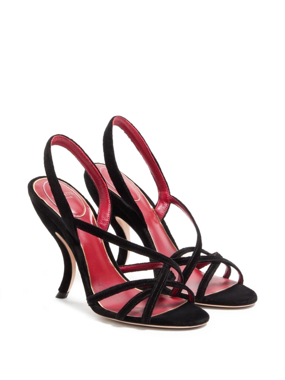 VALENTINO GARAVANI Fetishique Velvet Slingback Sandals